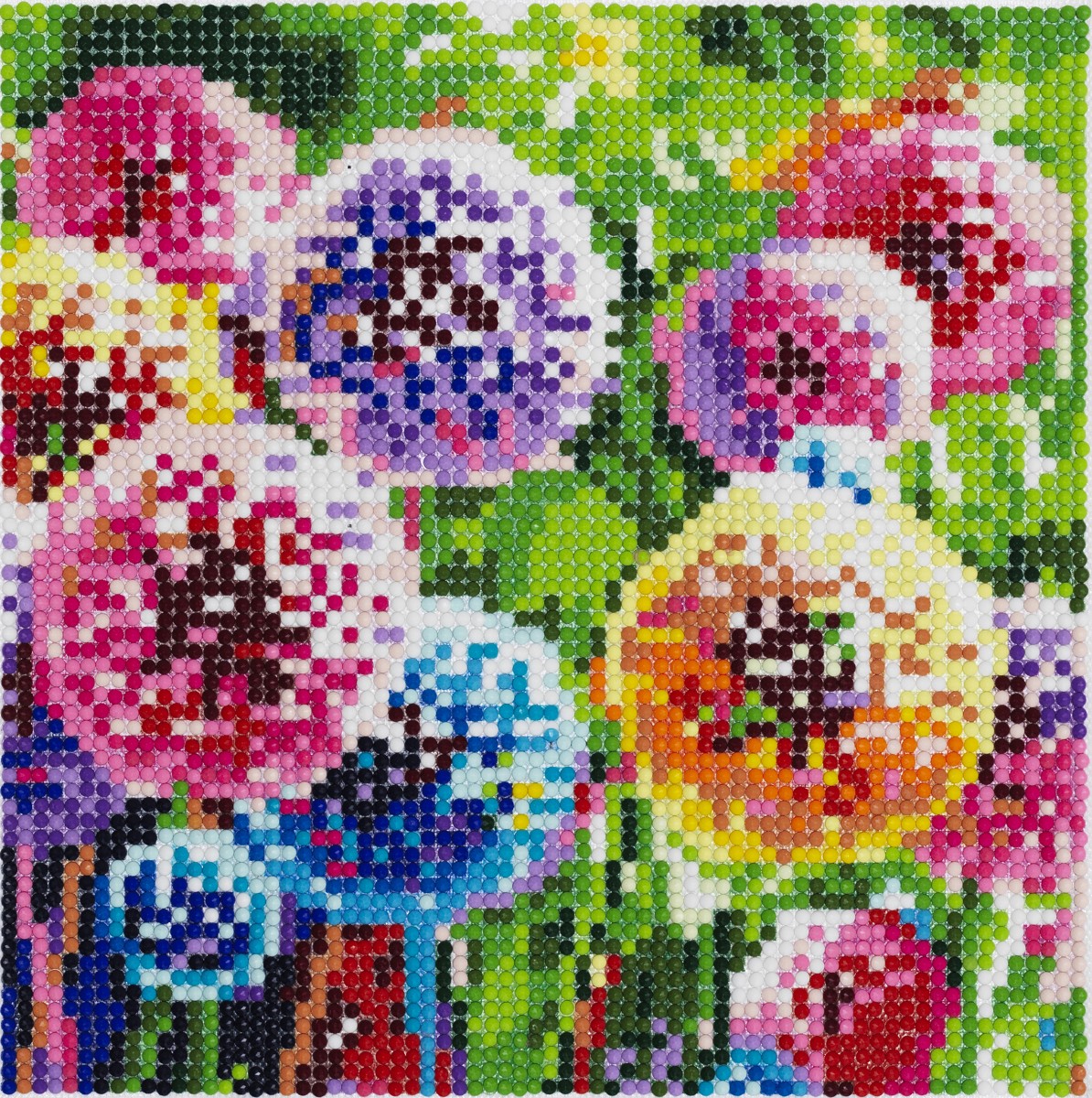 Diamond painting kit - 20x20 cm - paardenbloemen