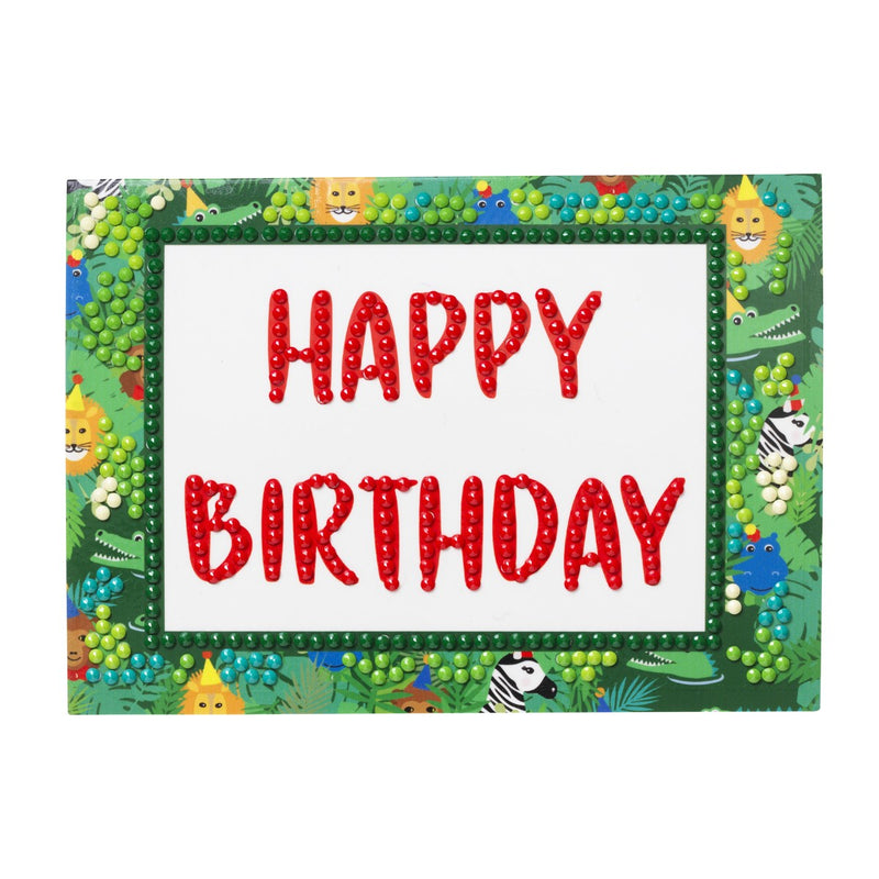 Diamond painting kaart - Happy Birthday