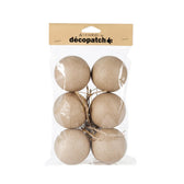Papier-maché figuren - kerstballen - 6 stuks