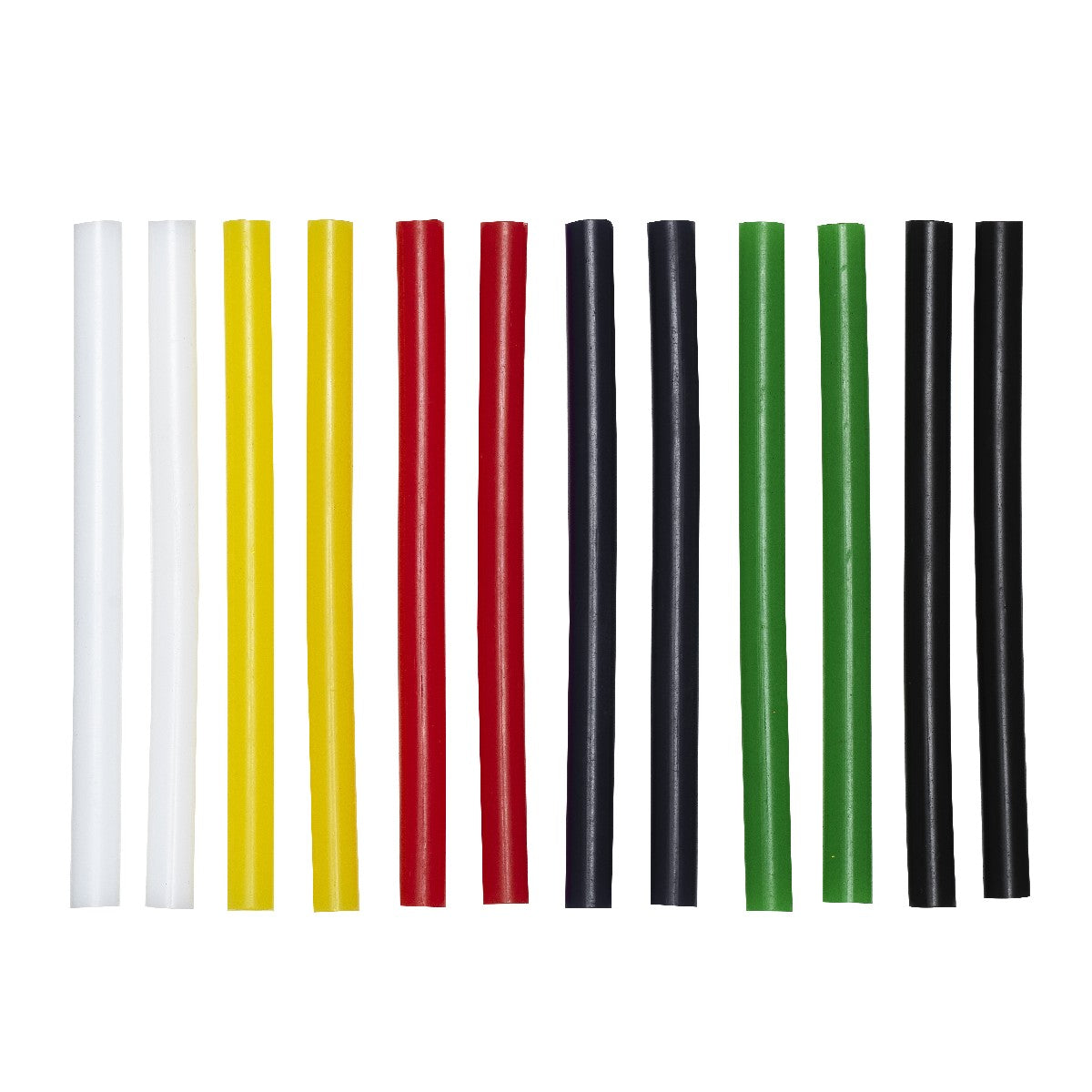 Lijmsticks voor lijmpistool - lage temperatuur - 7 mm - 12 stuks - gekleurd
