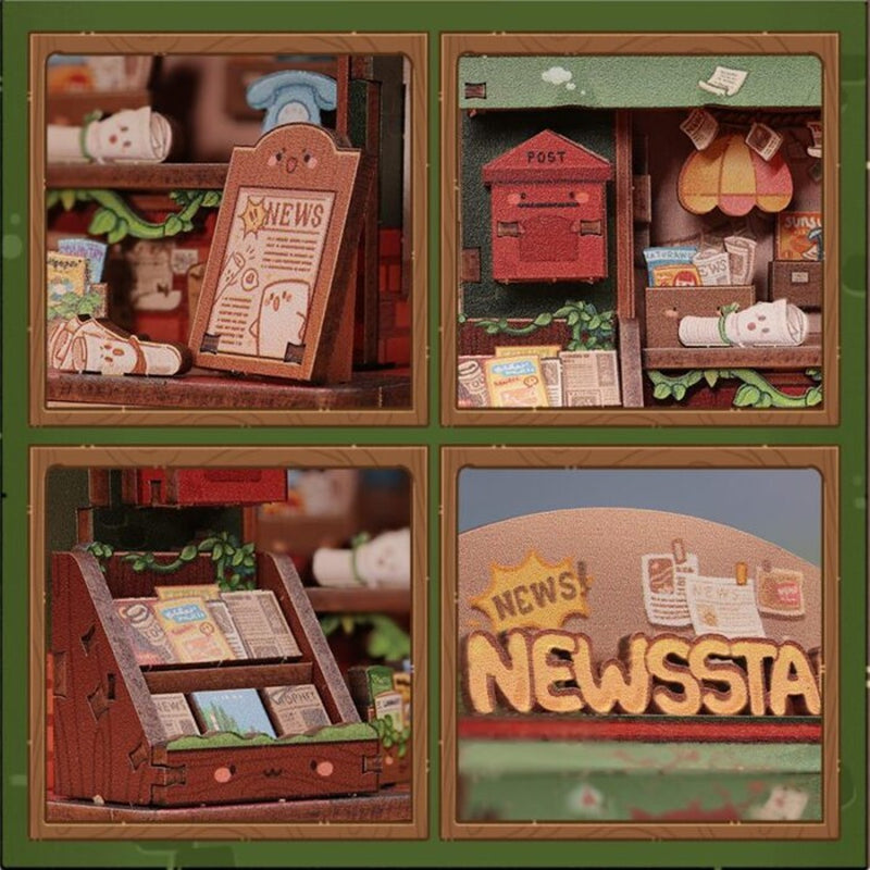 Cutebee houten 3D puzzel - news stand