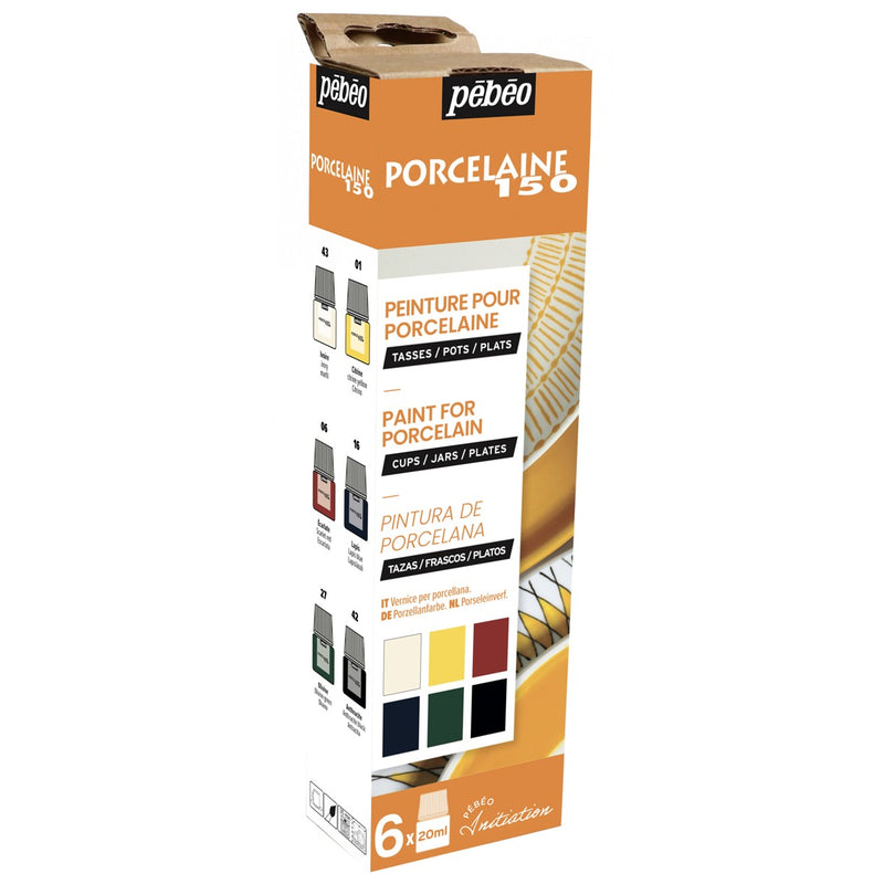 Porseleinverf - 20 ml - glans - 6 stuks
