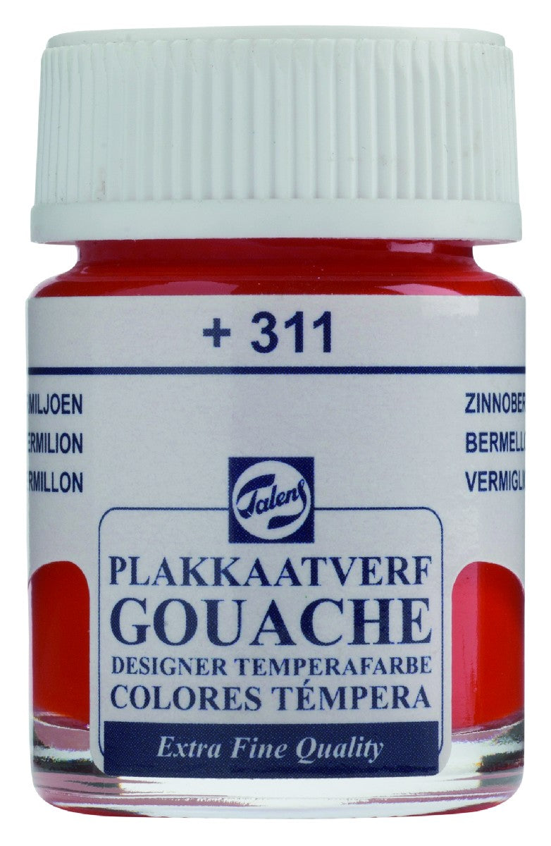 Plakkaatverf - extra fijn - 16 ml - vermiljoen