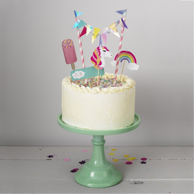 Taartdecoratie set - unicorn