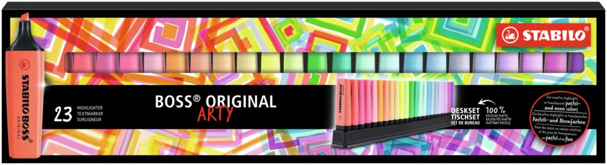 STABILO BOSS ORIGINAL - ARTY deskset - 23 stuks