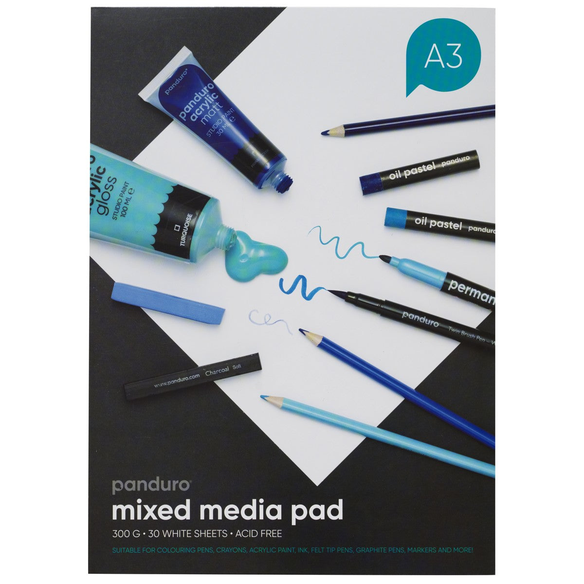 Blok papier voor mixed media - 300 grams - A3