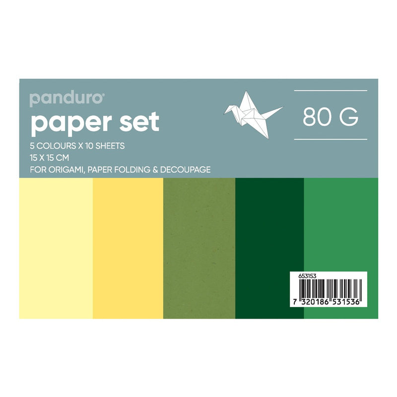 Gekleurd papier - vierkant - 50 stuks - natuur
