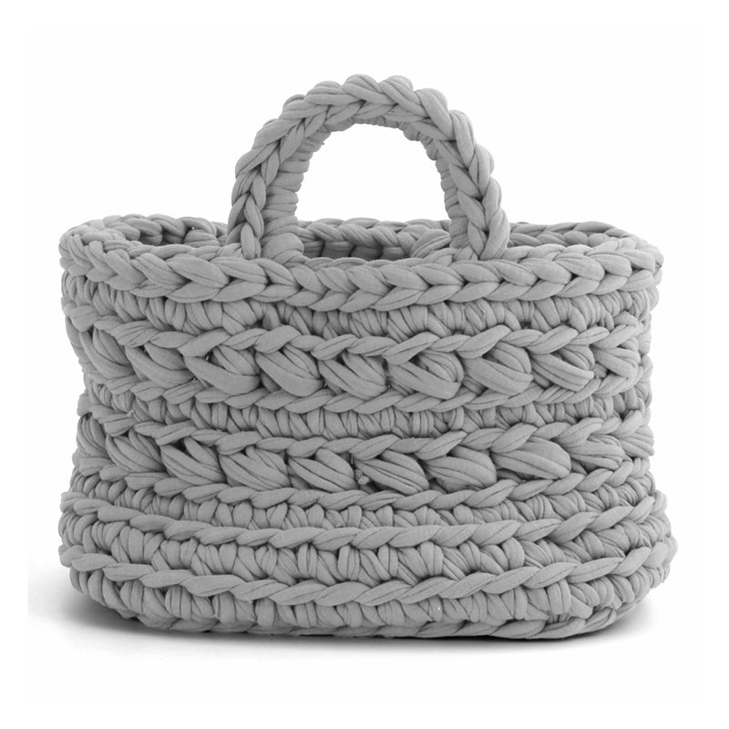 Hoooked Zpagetti DIY kit - Revisto Basket - grijs