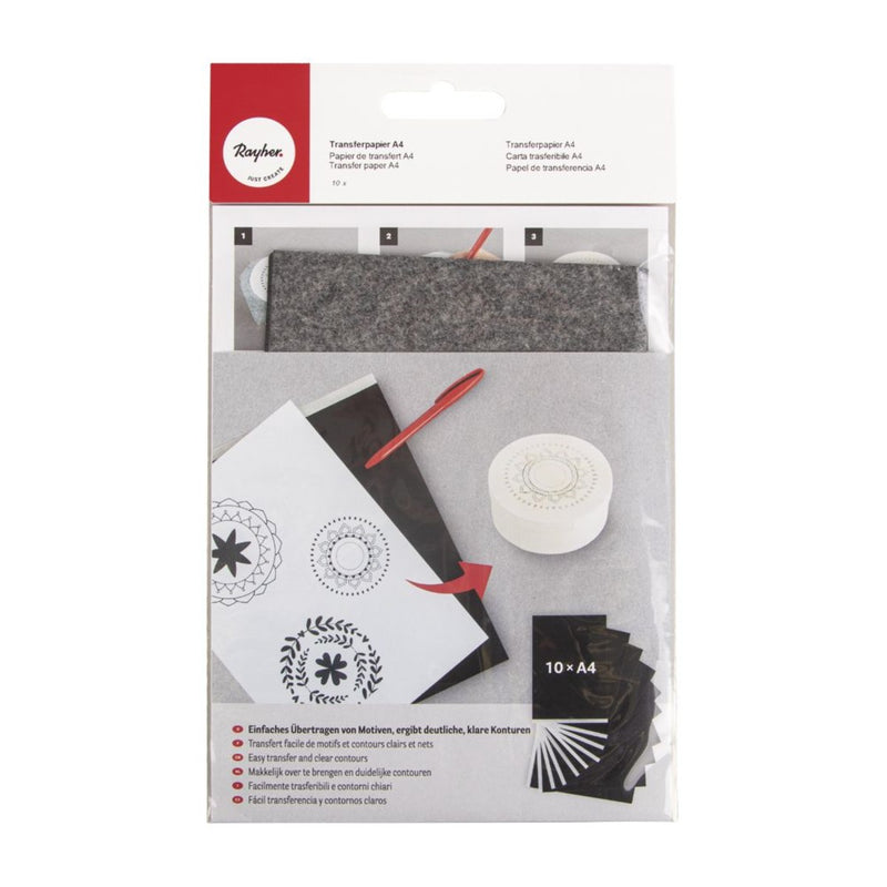 Transferpapier - A4 - 10 stuks - grijszwart