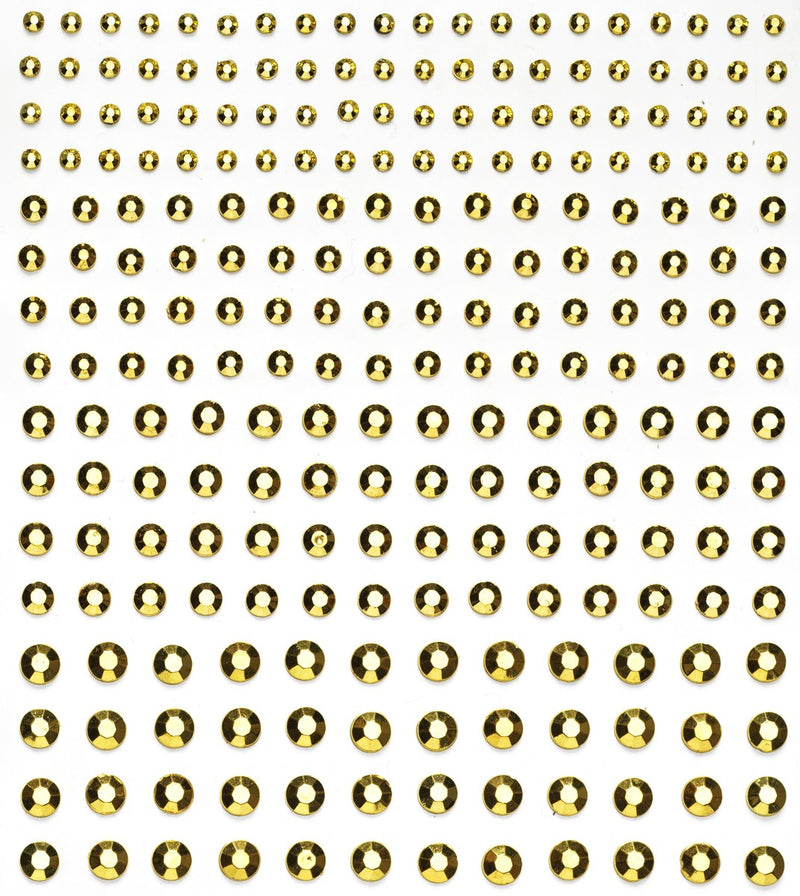 Strass stickers - metallic goud