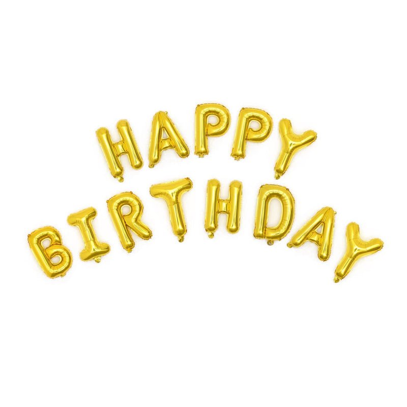 ballonnen set - happy birthday goud