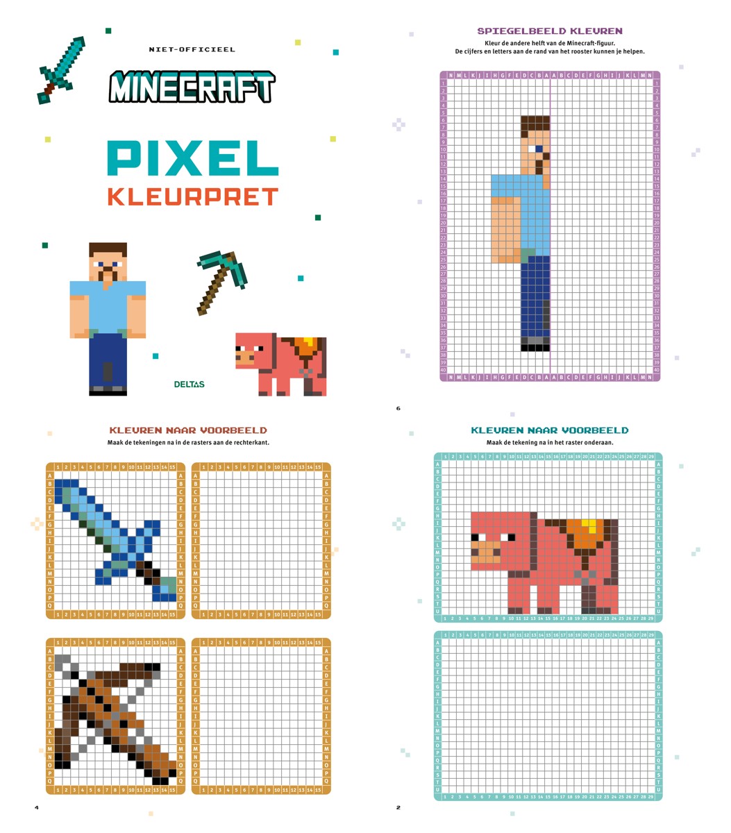 Kleurboek - Minecraft Pixel Kleurpret