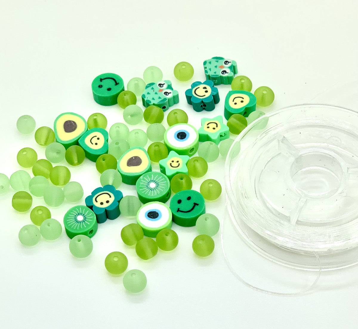 Katsuki kralenmix - inclusief draad - groen