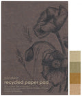 Blok tekenpapier - recycled - bruintinten - A4