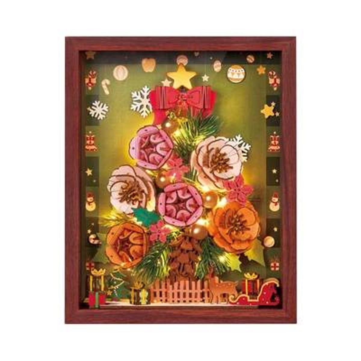 Robotime houten 3D puzzel - Everglow Christmas Tree