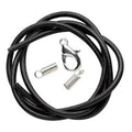 Imitatieleren koord - 2 mm - 60 cm - zwart