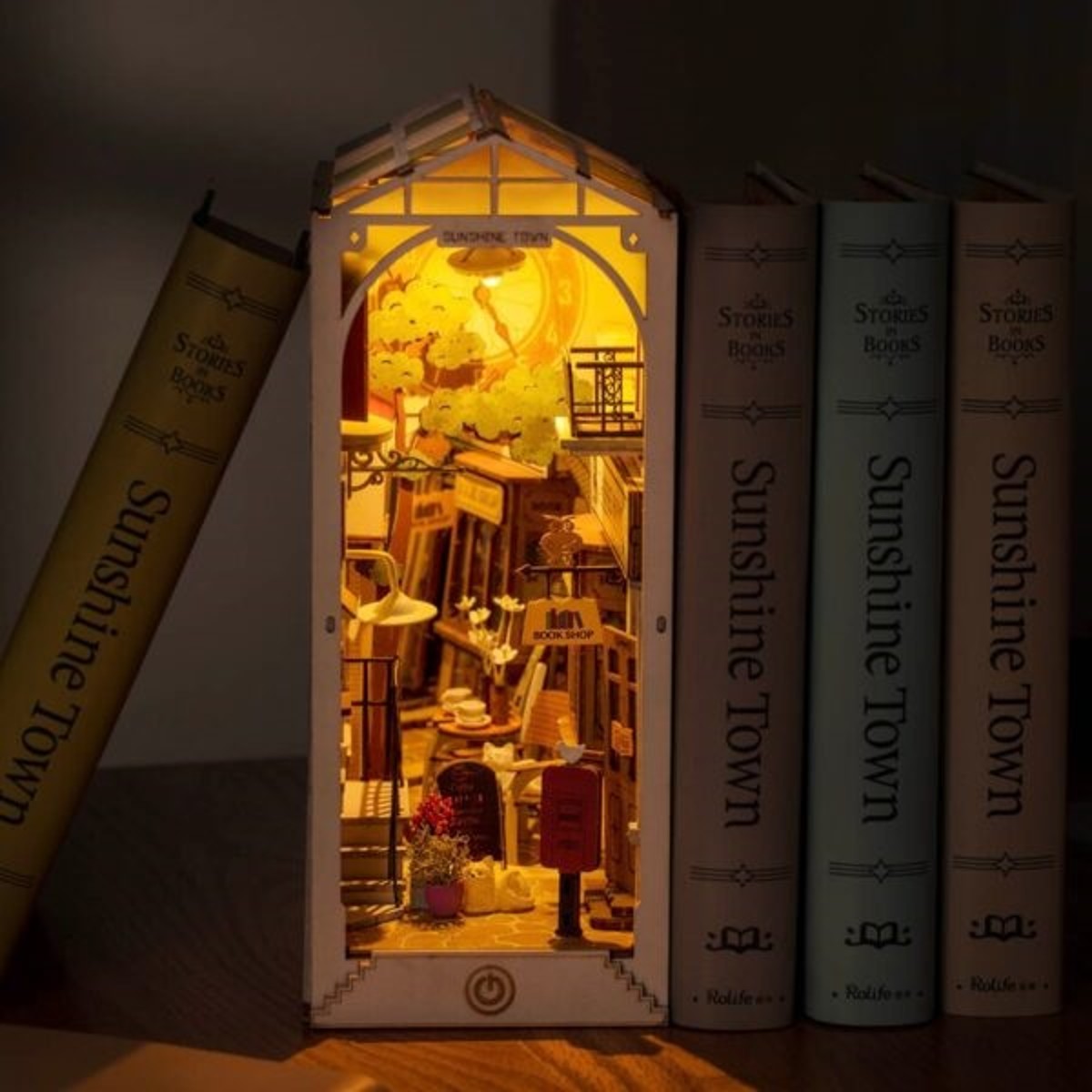 Robotime houten 3D puzzel - book nook - Sunshine Town