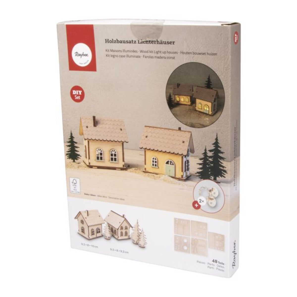 Rayher houten 3D puzzel - lichthuisje