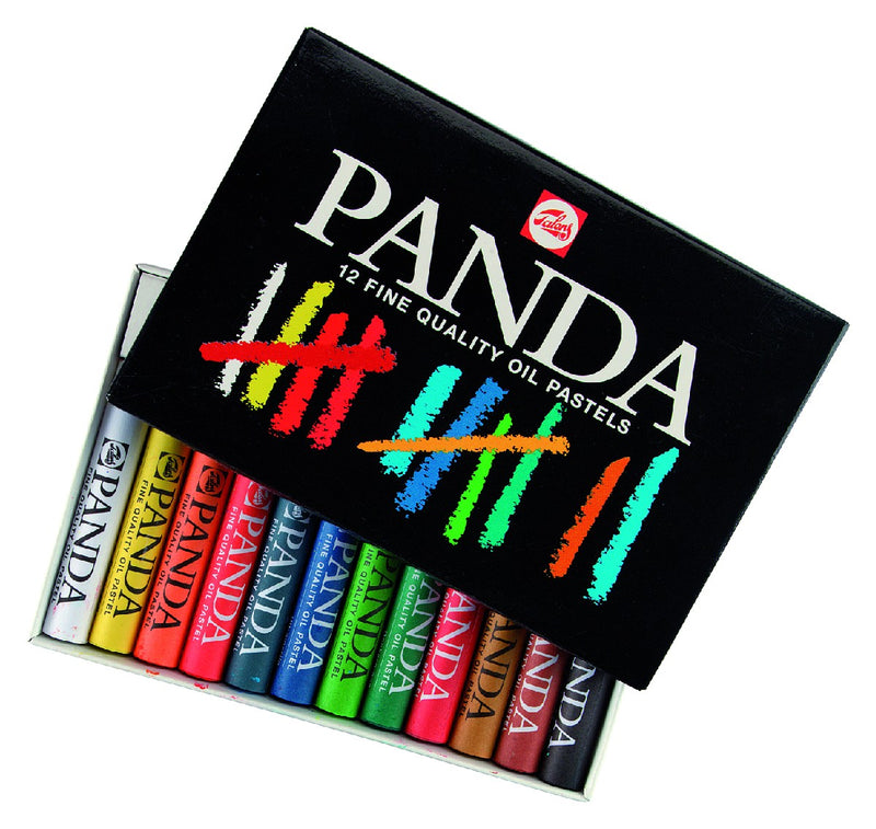 Panda oliepastels - 12 stuks
