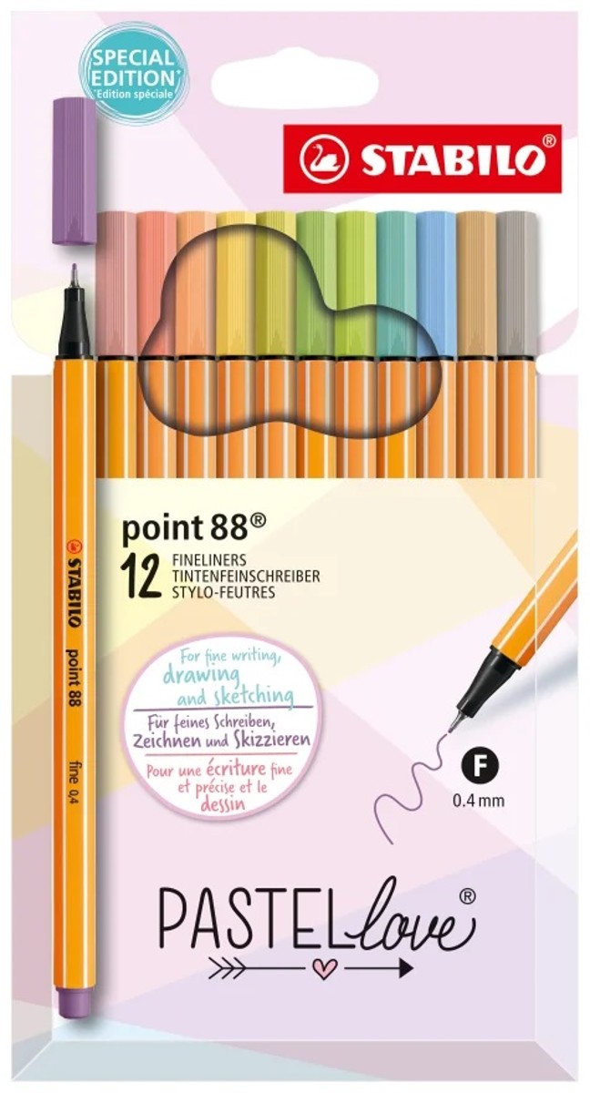 STABILO Point 88 PASTELlove - 12 stuks