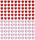 Strass stickers - hartjes