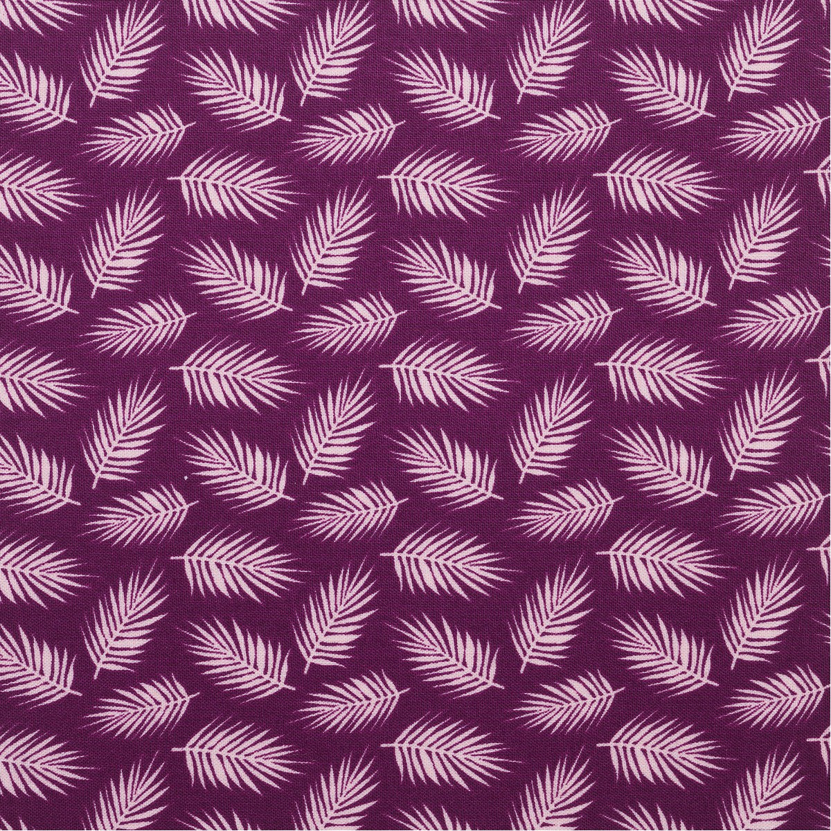 Stof katoen - 50x70 cm - palm leaf bordeaux