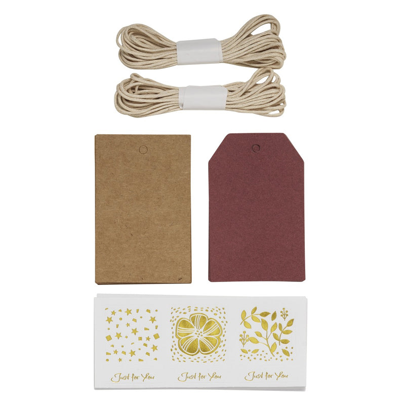 Cadeaulabels en stickers - rood