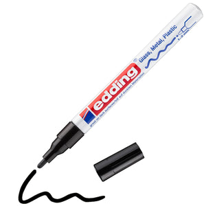 edding 751 lakmarker - glans - 1 tot 2 mm - zwart