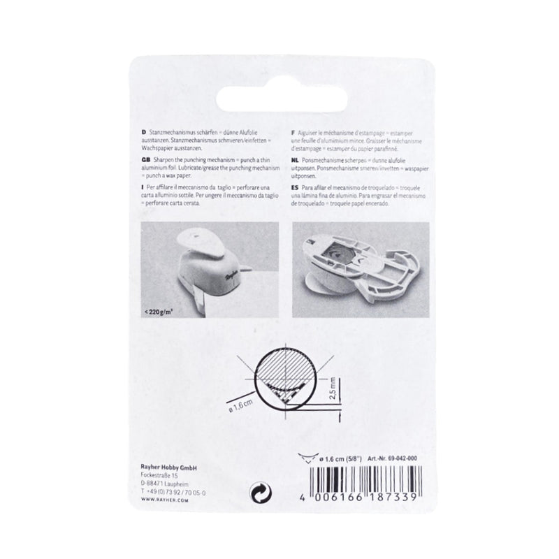 Hoekpons met afgeronde hoek - Ø1,6 cm