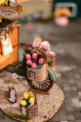 Robotime houten 3D puzzel - Blossom Cart