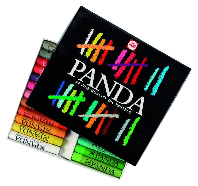 Panda oliepastels - 24 stuks