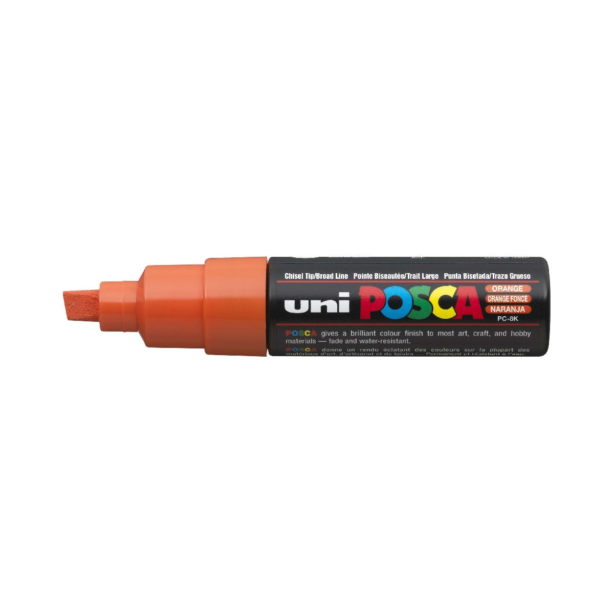 POSCA acrylmarker - beitelpunt PC-8K - 8 mm - oranje