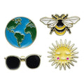 Broche pins - 4 stuks - milieu