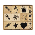 Houten stempels - winter