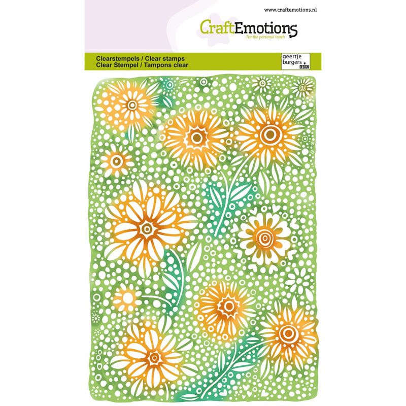 clearstamps - A6 bloemen achtergrond