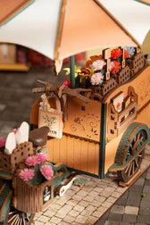 Robotime houten 3D puzzel - Blossom Cart
