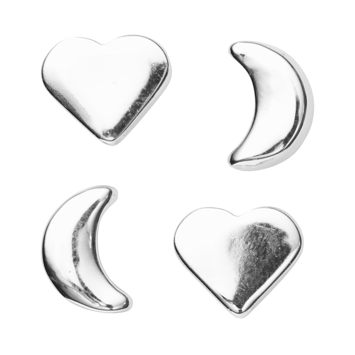 Spacer - zilver - hartjes en maantjes
