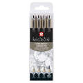 Sakura Pigma Micron set - 4 stuks - licht koelgrijs