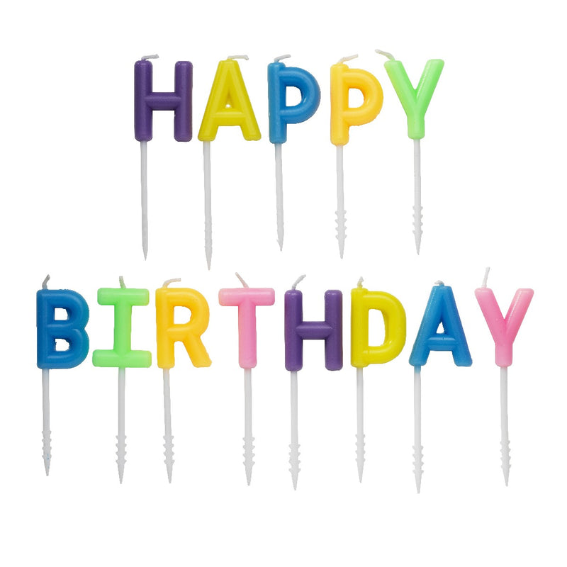 Taartkaarsjes - 3 cm - happy birthday