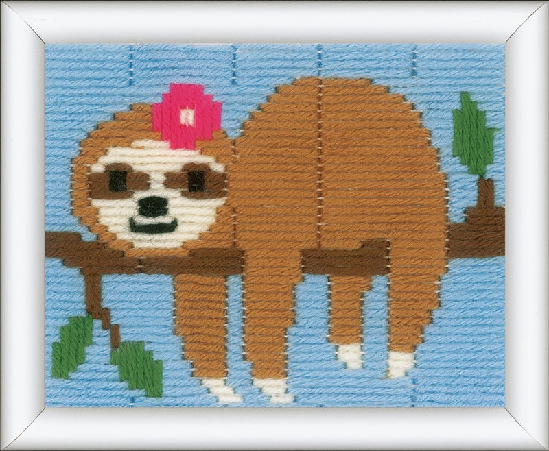 Borduurpakket - spansteek - lieve luiaard