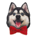 Iron-on - hond met strik