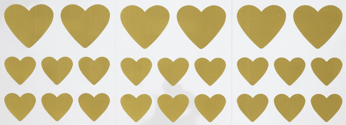 Scratch off stickers - gouden hartjes