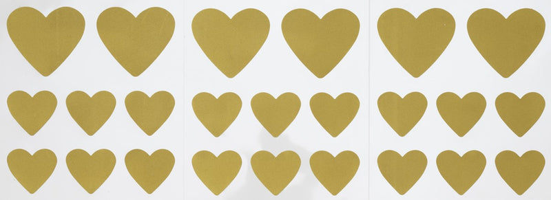 Scratch off stickers - gouden hartjes