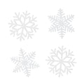 Vilten stickers - sneeuwvlokken