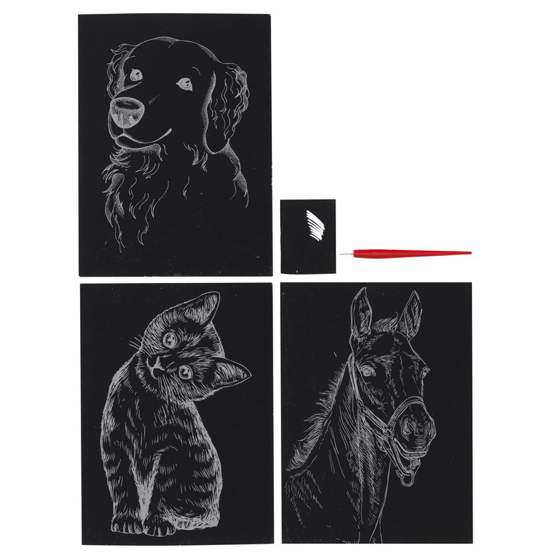 Engraving art - zilverkleurig - Cute Animals