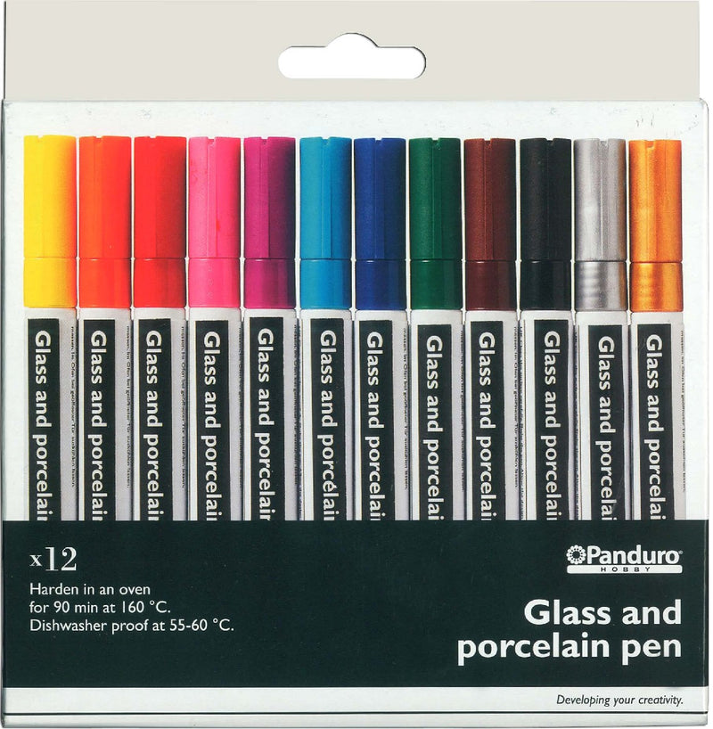 Glas- en porseleinstiften set - 12 stuks