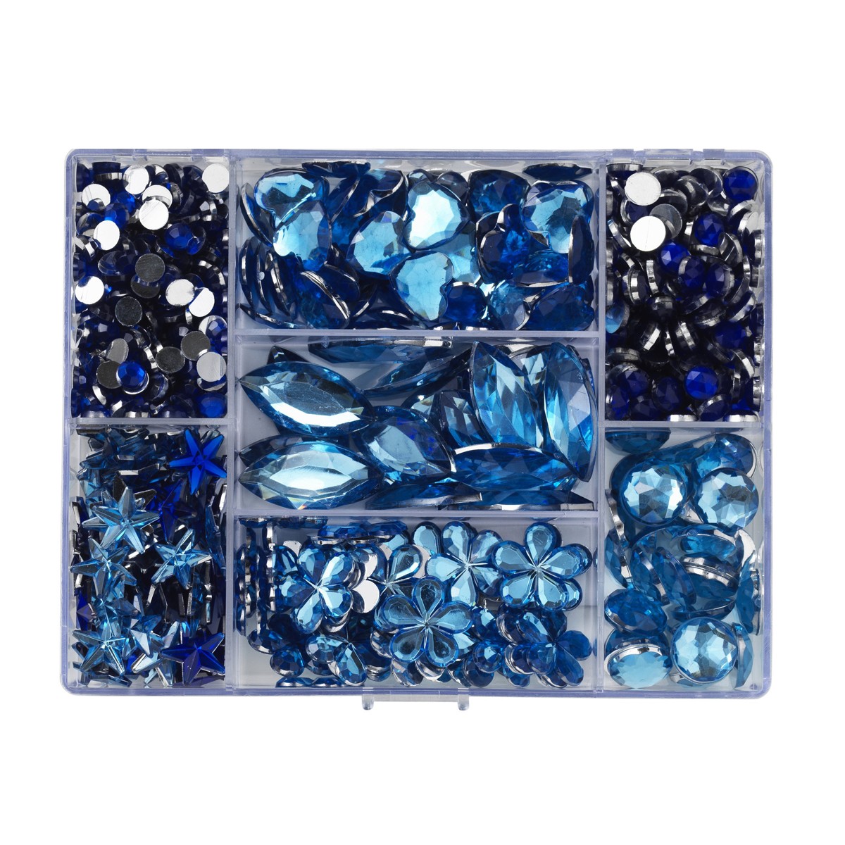 Strass stenen - blauwe mix