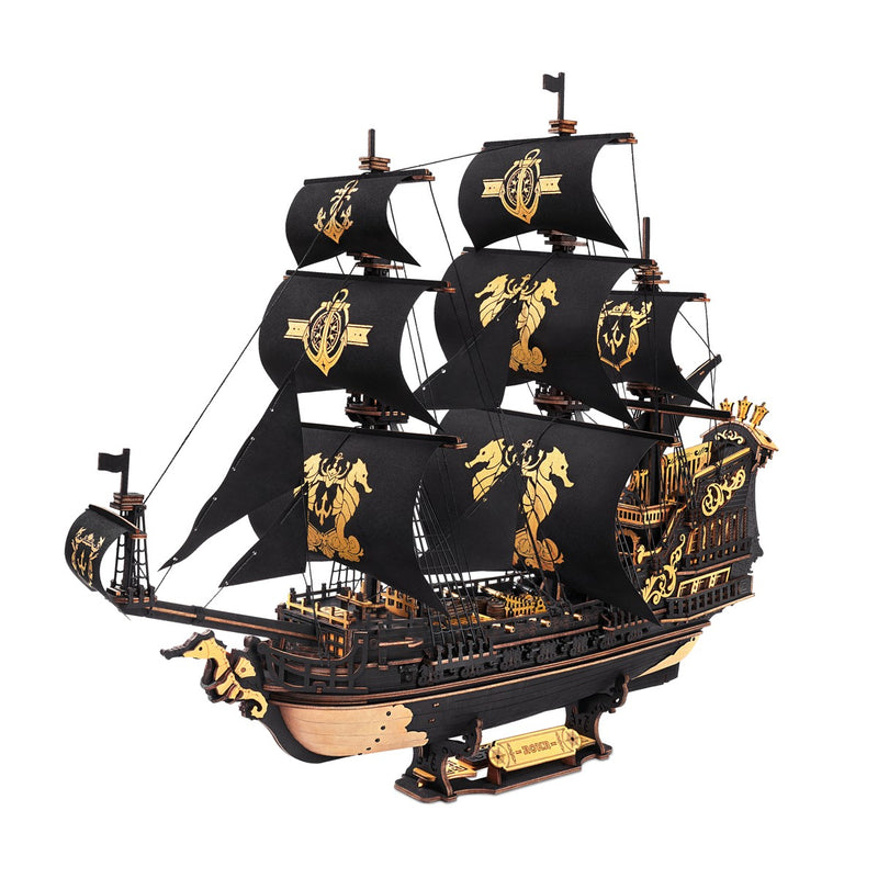 Robotime houten 3D puzzel - The Seahorse Barque
