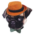 Iron-on - hond met hoed
