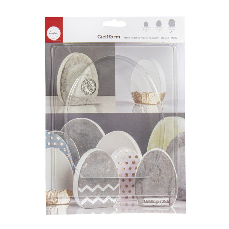 Plastic gietmal - staand ei - 14x17,5 cm